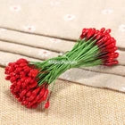 100 Red Artificial Berries Double Head Floral Wire – Wedding Decor