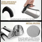 Espresso Coffee Maker, Stainless Steel Moka Pot, 4 Cup – 200 ml