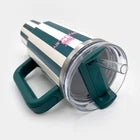 Stanley Quencher 40oz Emerald Stripe Tumbler – Stay Hydrated in Style