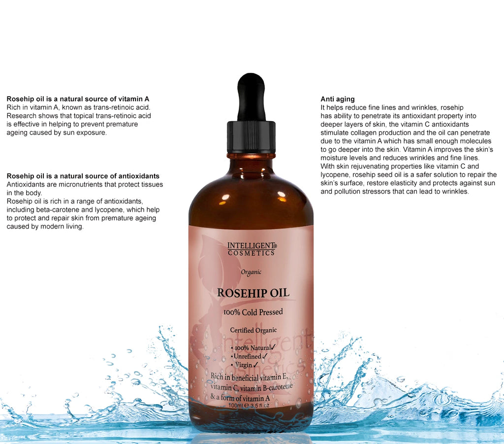 Organic Rosehip Oil – 100% Pure Cold Pressed Facial Oil