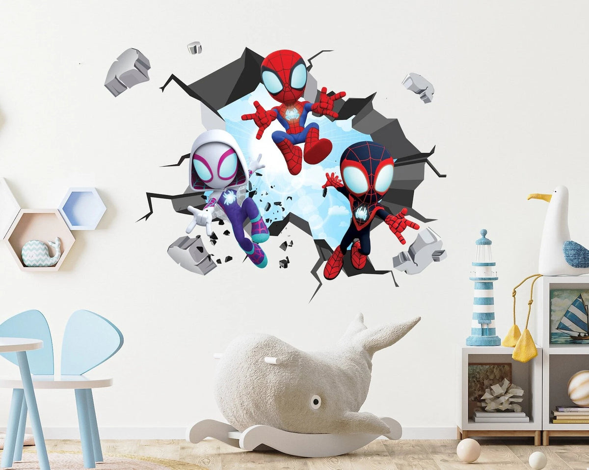 Superhero Kids Room Removable Wall Decoration