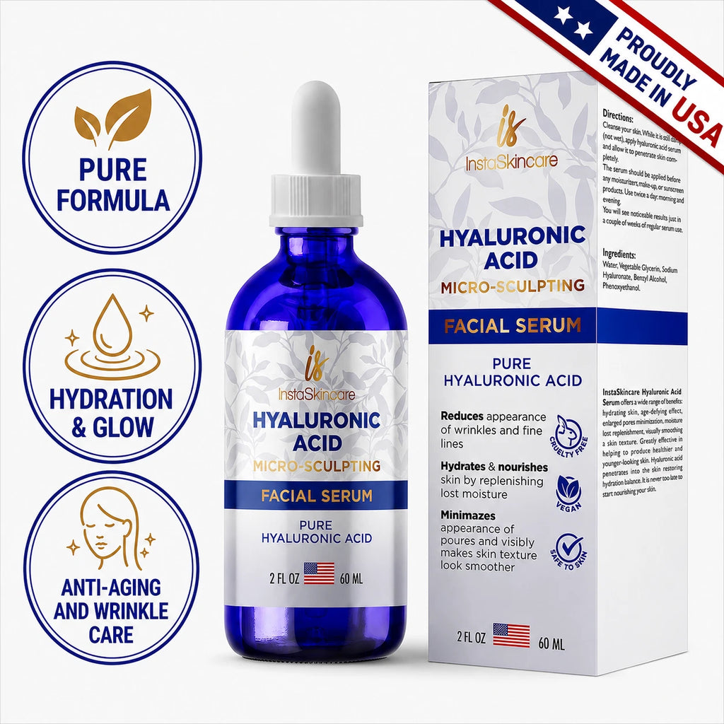Hyaluronic Acid Face Serum – Anti-Aging Hydrating Formula 2oz