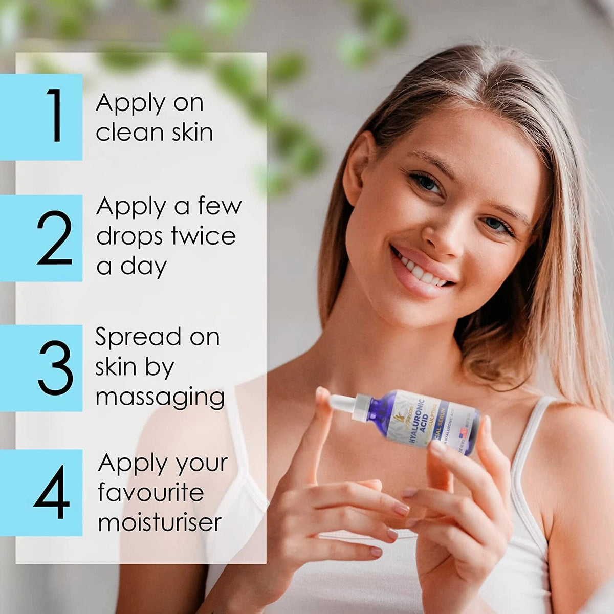 Hyaluronic Acid Face Serum – Anti-Aging Hydrating Formula 2oz