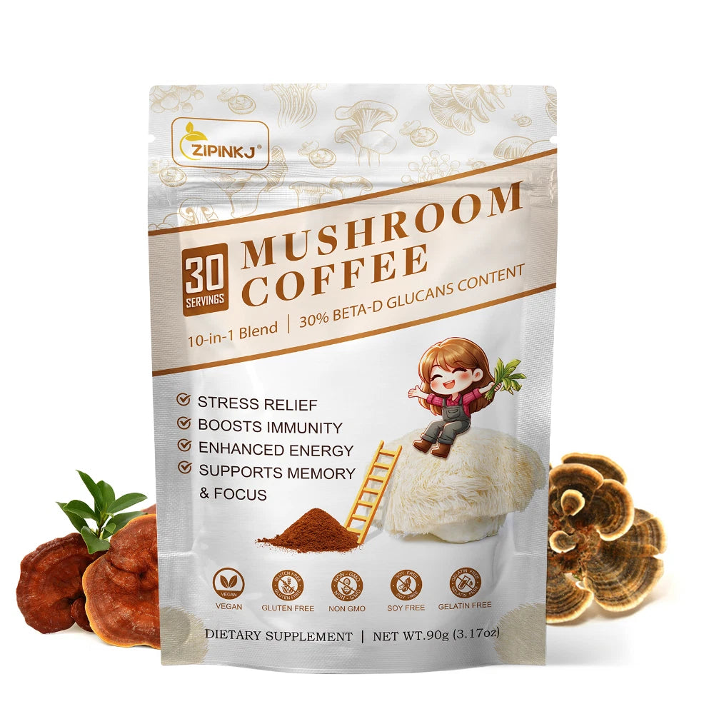 Organic Mushroom Coffee – Authentic, No Odor, Free Shipping