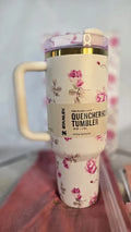 Stanley Pink Floral Quencher 40oz Tumbler - Stay Stylishly Hydrated