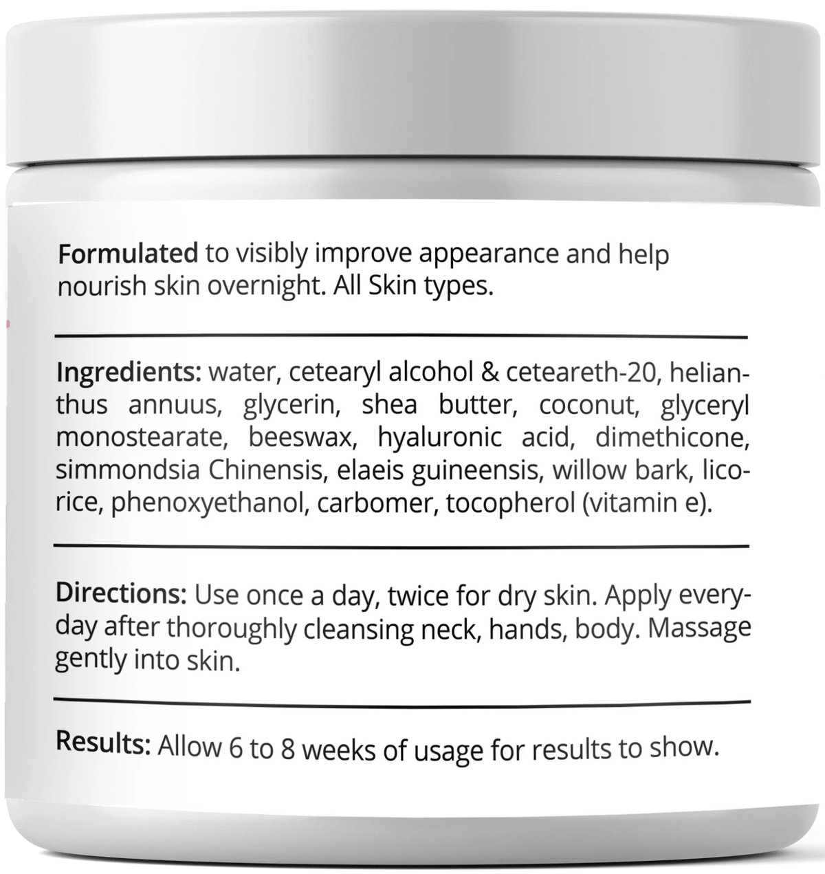 Dark Spot Corrector Cream – Face, Hands & Neck 4 OZ
