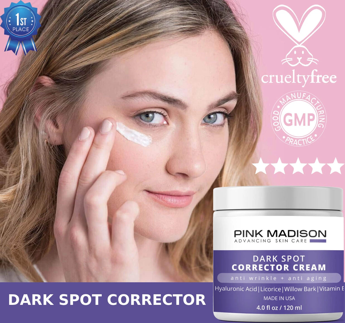 Dark Spot Corrector Cream – Face, Hands & Neck 4 OZ