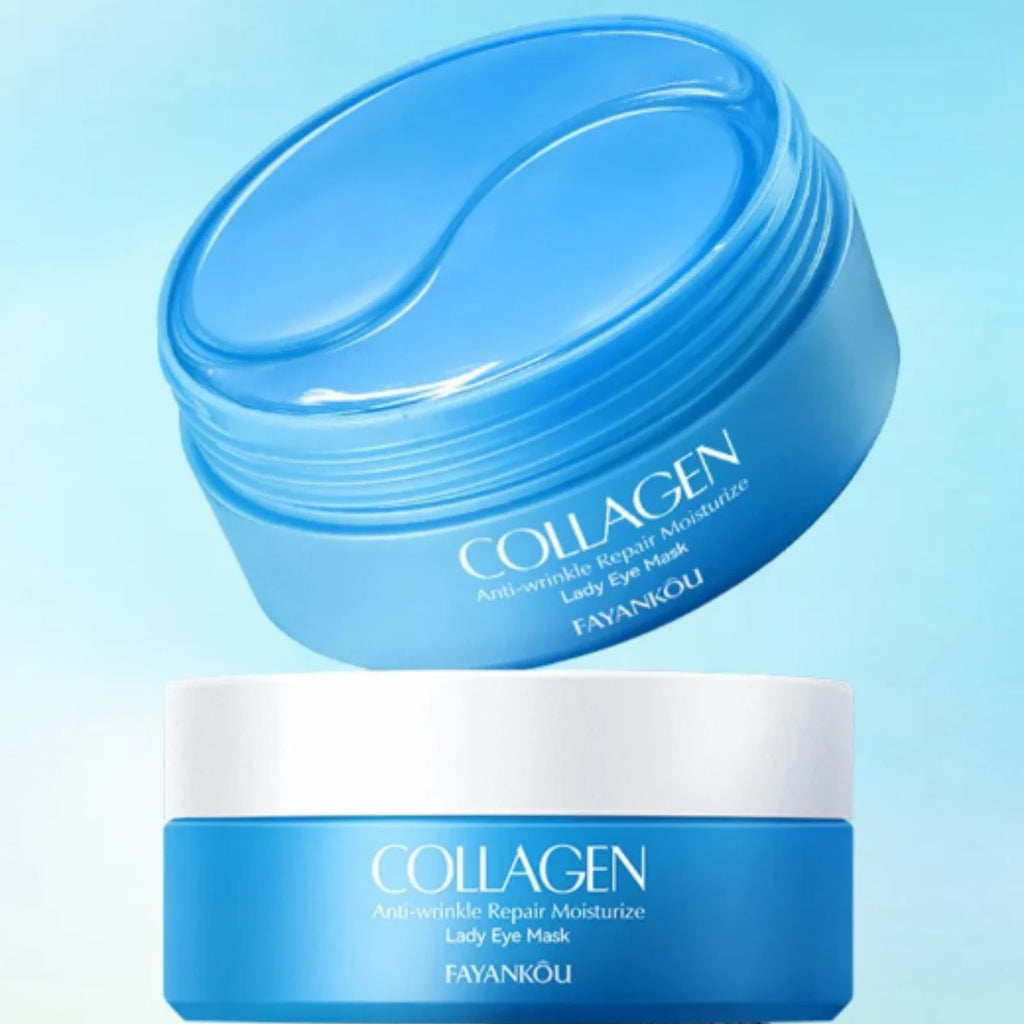 60pcs Hydrogel Under Eye Patches – Collagen Anti-Wrinkle Hydrating