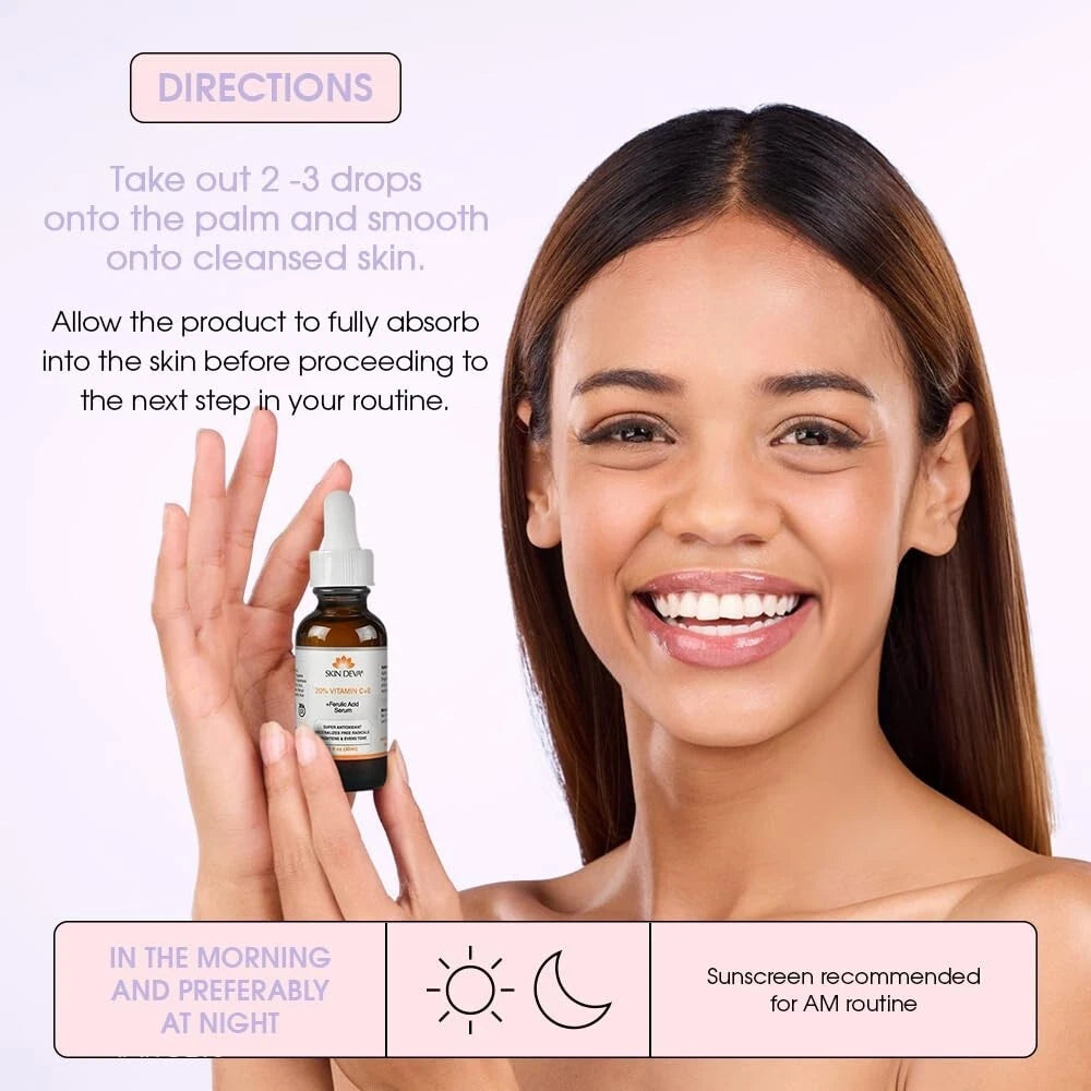 Skin Deva 20% Vitamin C Serum with Vitamin E & Ferulic Acid – 1 oz