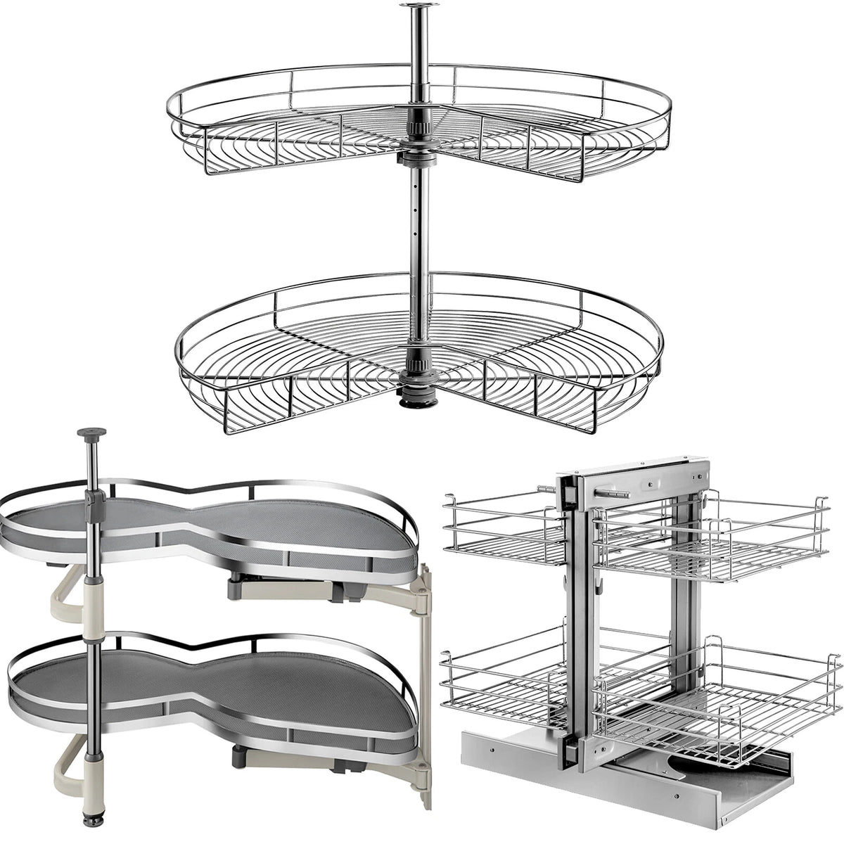 36" Blind Corner Kitchen Cabinet Pull-Out Organizer – Maximize Space