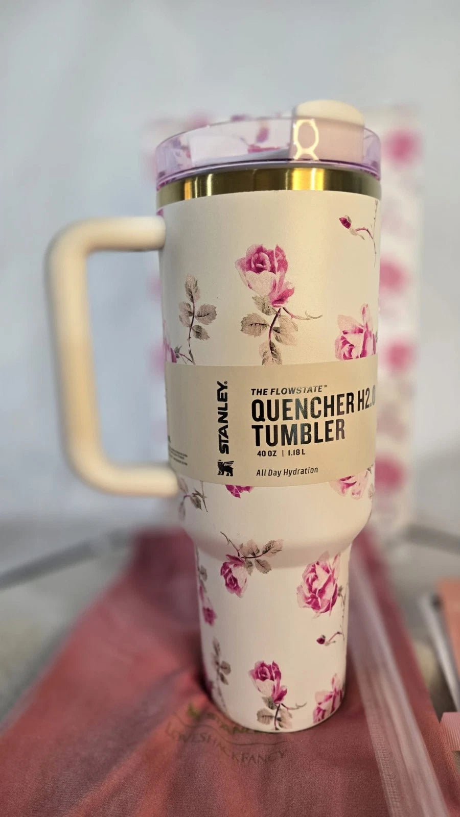 Stanley Pink Floral 40 Oz Tumbler - Stay Hydrated in Style