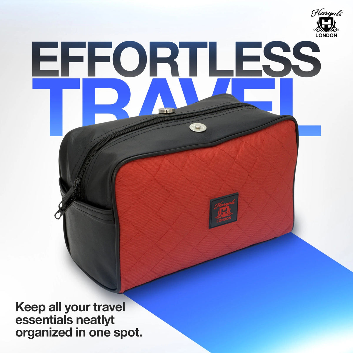 Men’s Large Waterproof Travel Wash Bag – Toiletry & Shaving Case