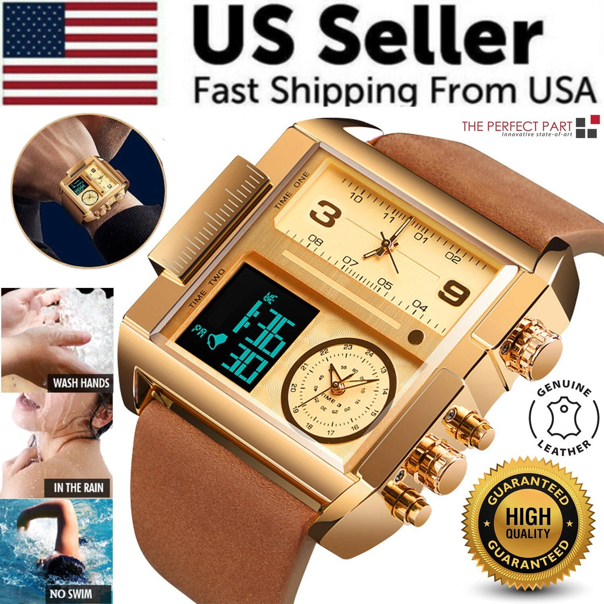 SKMEI Men’s Digital Quartz Sports Watch – Large Dial & Stopwatch