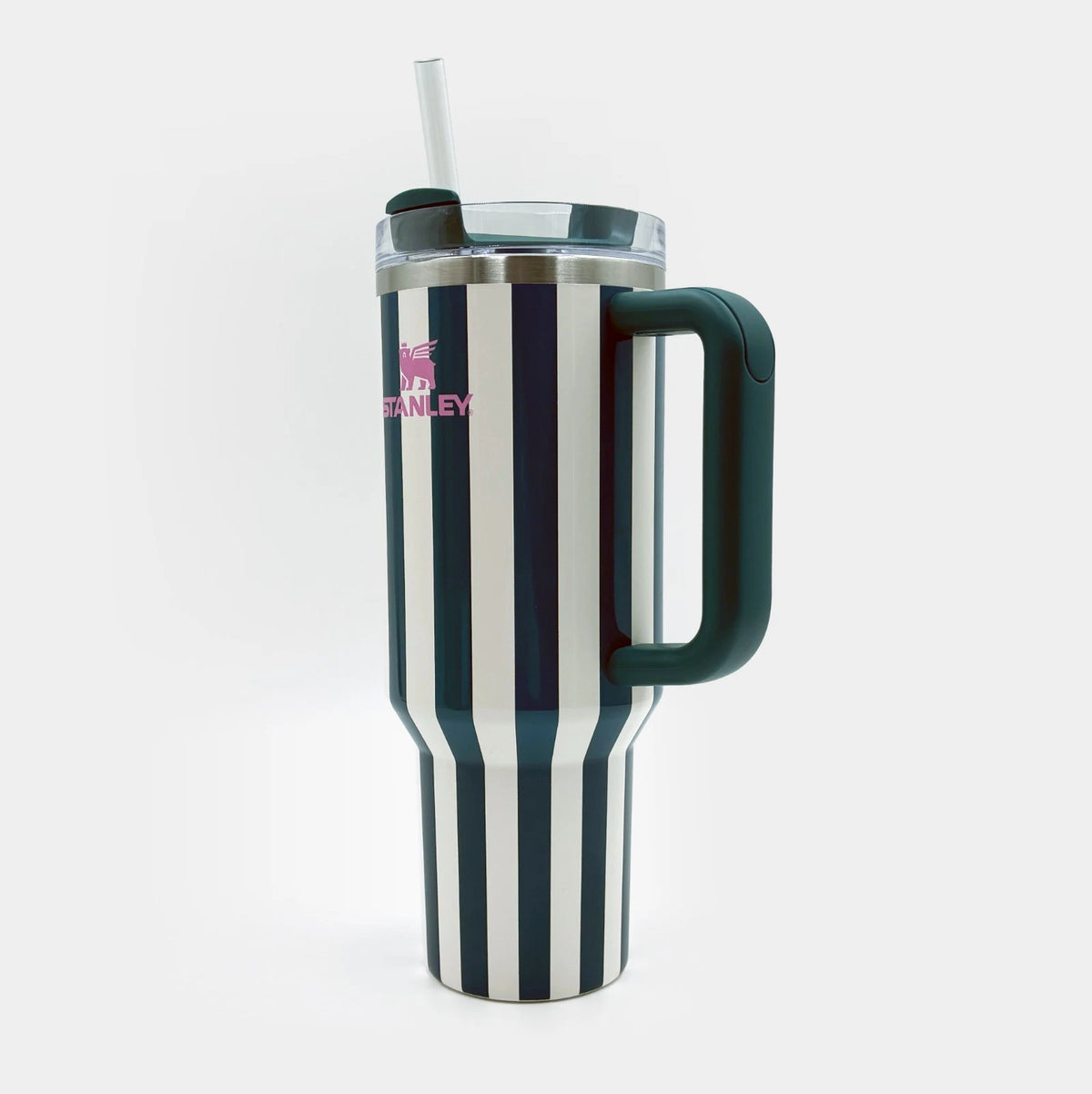 Stanley Quencher 40oz Emerald Stripe Tumbler – Stay Hydrated in Style