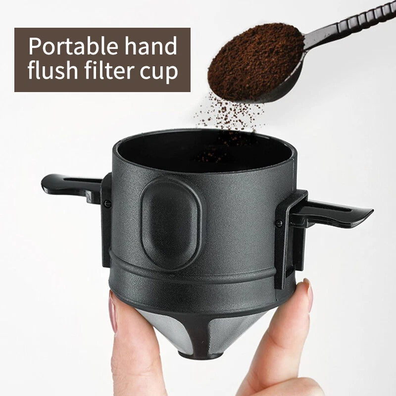 Reusable Portable Pour Over Coffee Filter, Drip Coffee Maker & Manual Brewer