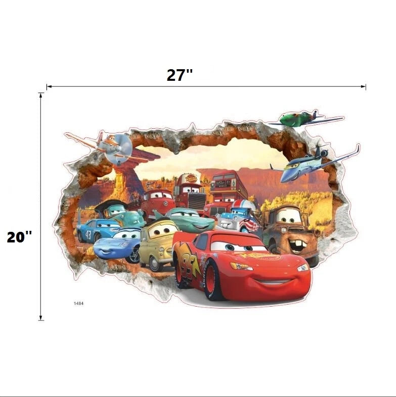 Disney Lightning McQueen Wall Stickers – Large Kids Decor