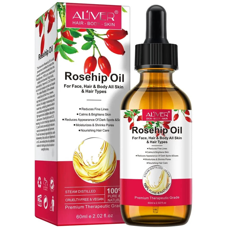 Rosehip Oil 60ml – 100% Pure Natural Cold Pressed Facial Oil