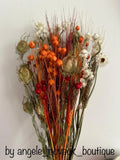 Dried Flowers Colorful Bouquet – Wedding Autumn Halloween Party Decor