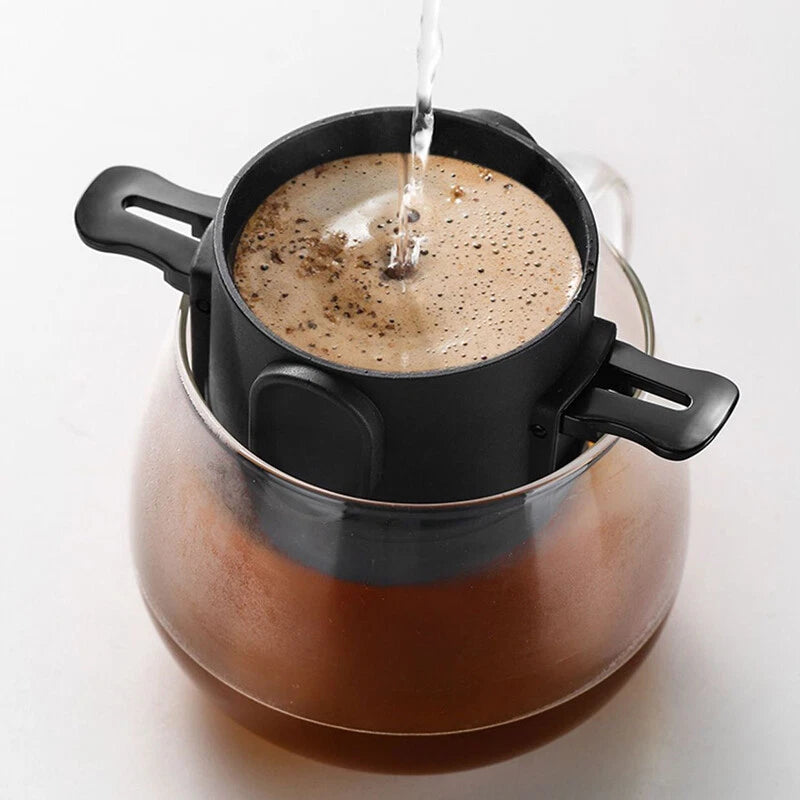 Reusable Portable Pour Over Coffee Filter, Drip Coffee Maker & Manual Brewer
