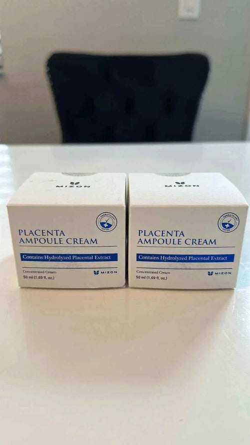 Title: 2 Pack Mizon Placenta Cream 50ml | Firming, Anti-Wrinkle & Deep Moisturizing K-Beauty Skincare
