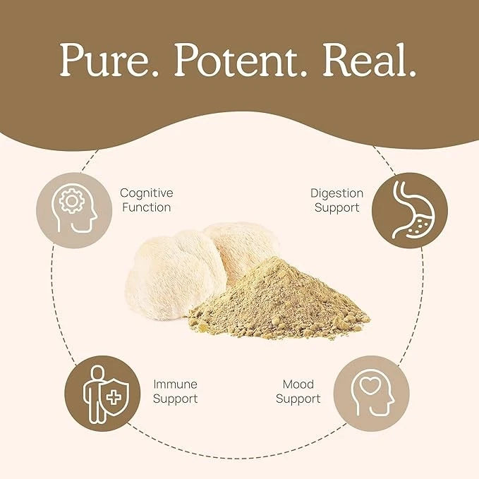 Real Mushrooms Organic Lion’s Mane – 120 Capsules for Wellness