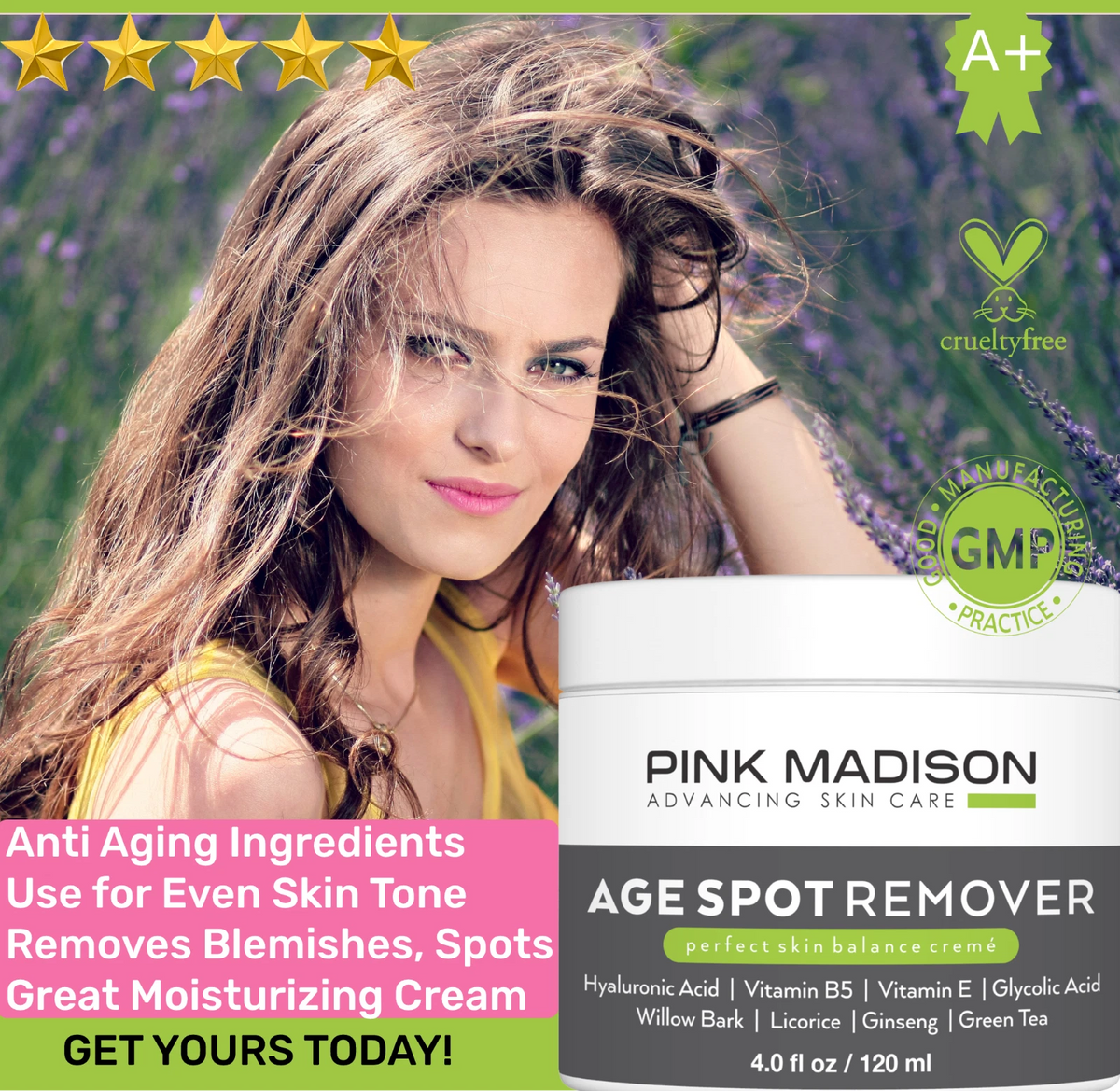 Age & Dark Spot Corrector Cream – Face, Body, Hands & Neck