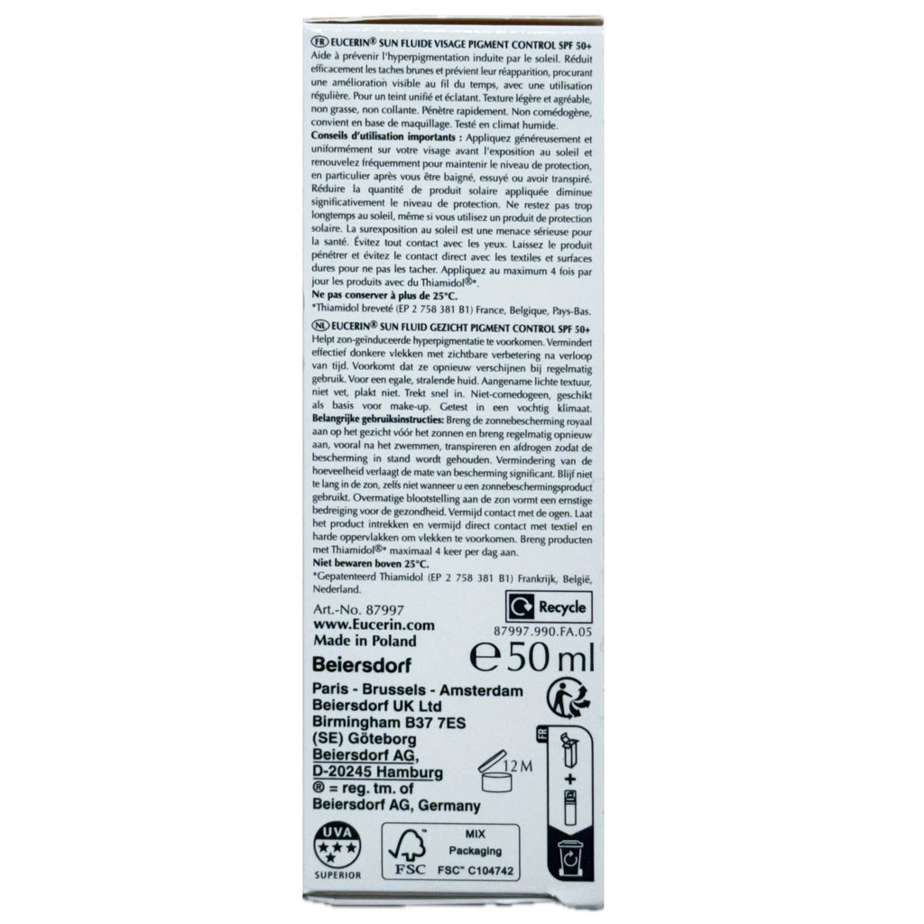 Eucerin Sun Fluid Pigment Control SPF 50+ – 50ml