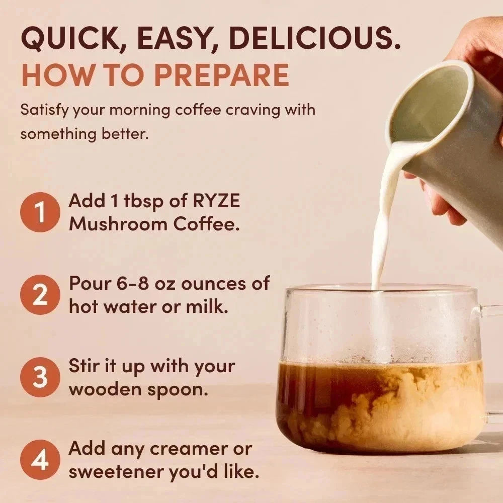 Short Title: Ryze Mushroom Coffee Brown – Premium Instant Coffee Blend