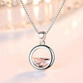 925 Sterling Silver Crystal Water Drop Pendant Necklace