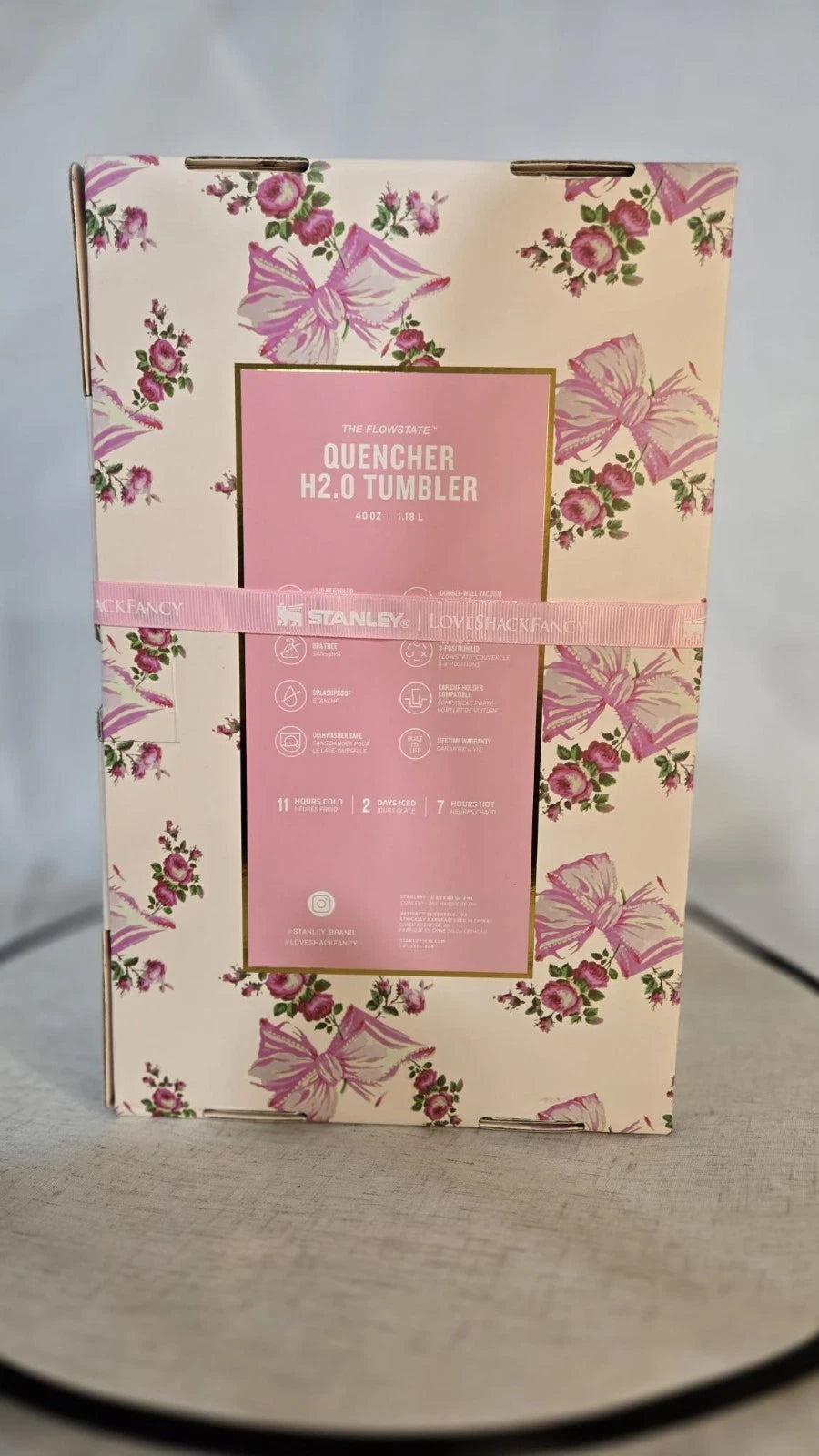 Stanley LoveShackFancy Floral Pink 40oz Tumbler – Stay Hydrated in Style
