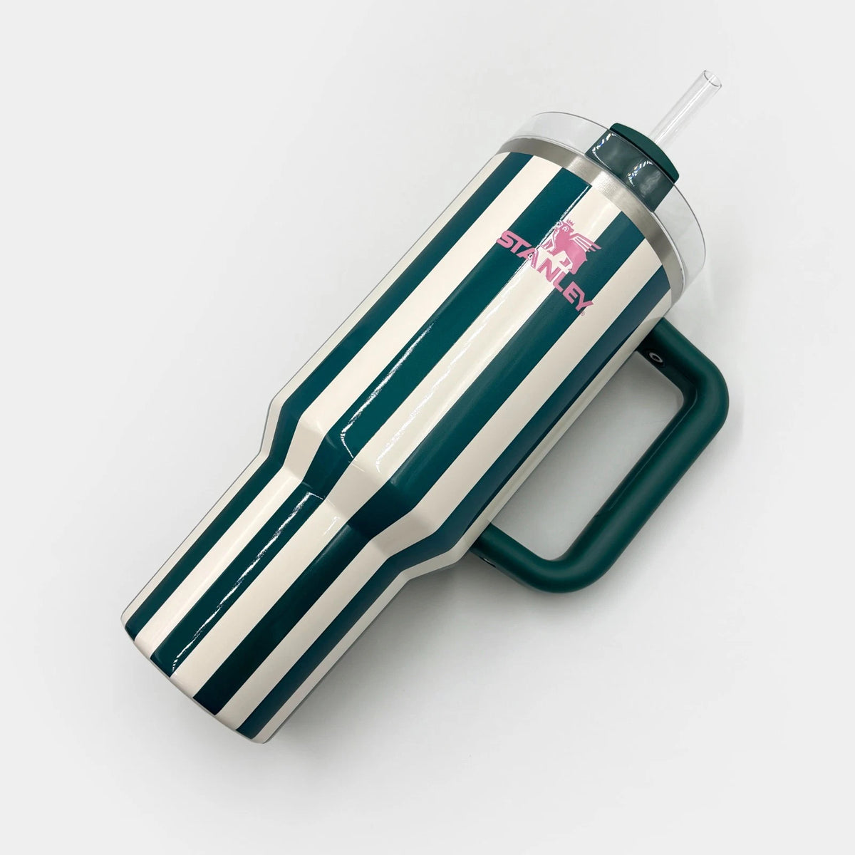 Stanley Quencher 40oz Emerald Stripe Tumbler – Stay Hydrated in Style