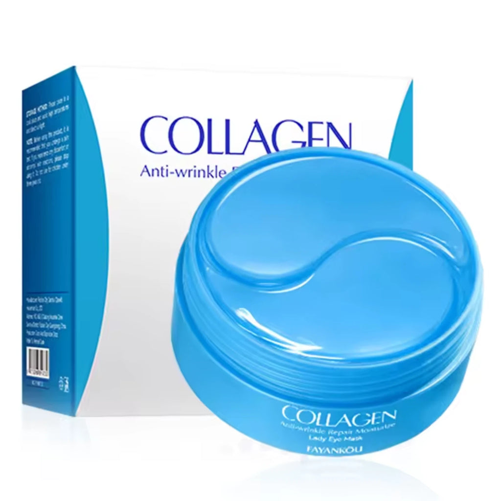 60pcs Hydrogel Under Eye Patches – Collagen Anti-Wrinkle Hydrating