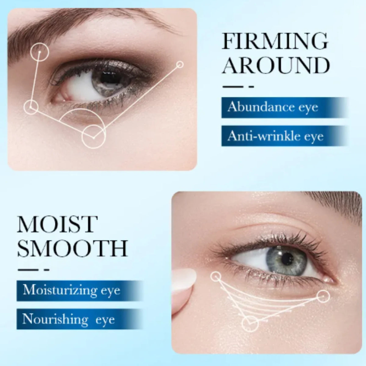 60pcs Hydrogel Under Eye Patches – Collagen Anti-Wrinkle Hydrating