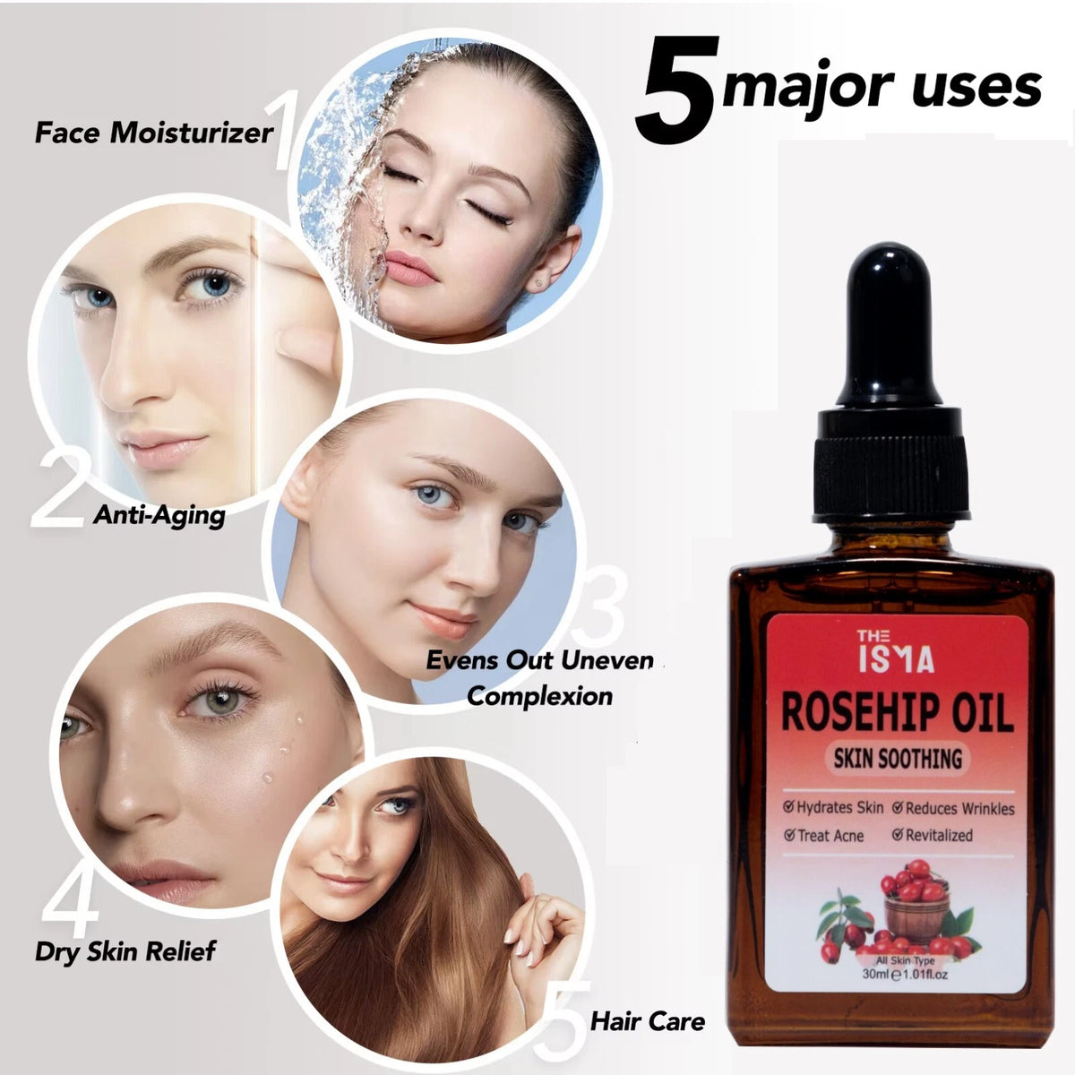 Organic Rosehip Oil – 100% Pure