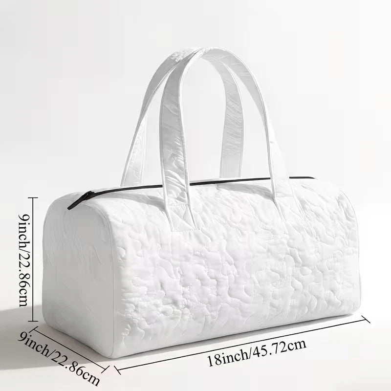 Quilted Travel Tote Bag Large Capacity Carry On Weekend Overnight Handbag