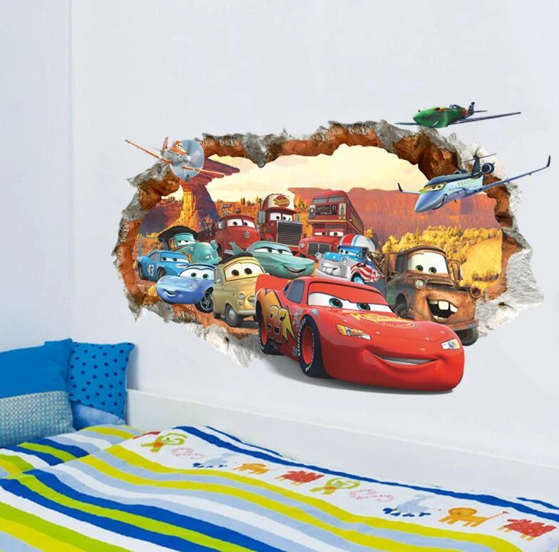 Disney Lightning McQueen Wall Stickers – Large Kids Decor