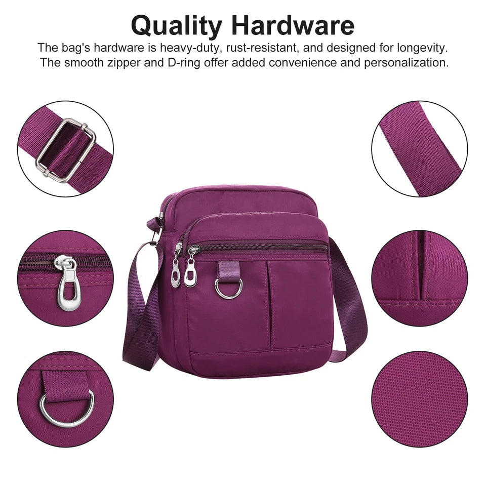 Women’s Waterproof Messenger Crossbody Shoulder Bag – Large Handbag