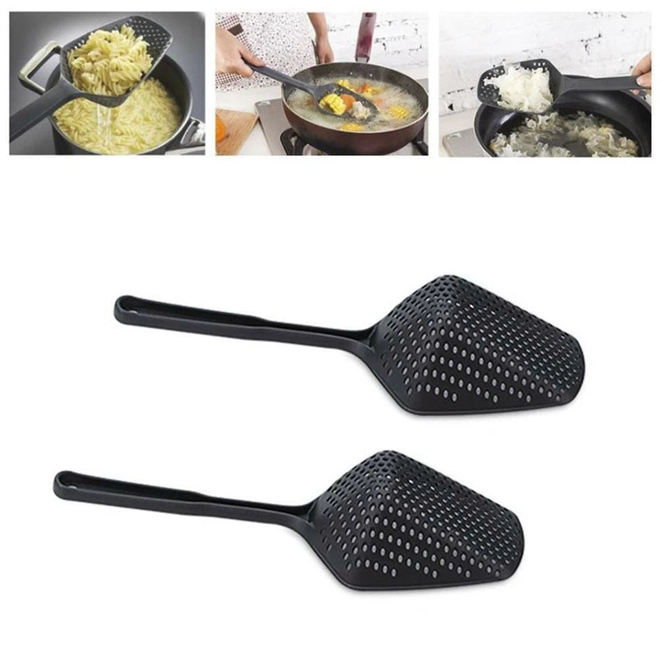 1Pc Large Kitchen Scoop Strainer - Effortlessly Drain & Serve