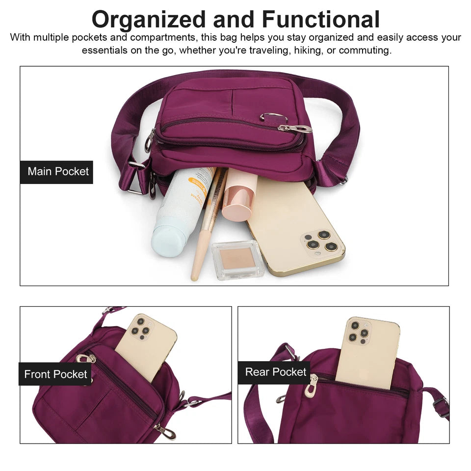 Women’s Waterproof Messenger Crossbody Shoulder Bag – Large Handbag