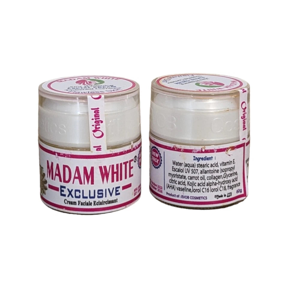 X 2 Madam White Exclusive Flawless Face Cream - 120g Total