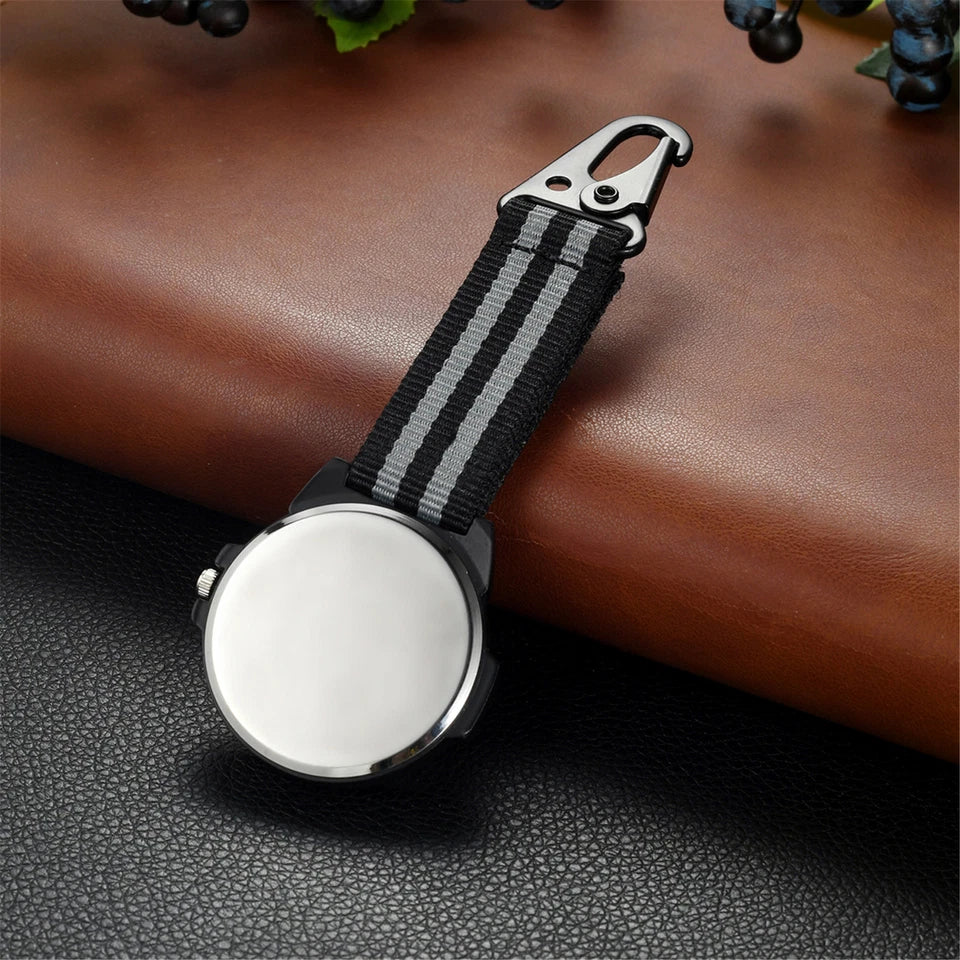 Clip-On Carabiner Quartz Analog Watch – Your Ultimate Outdoor Companion