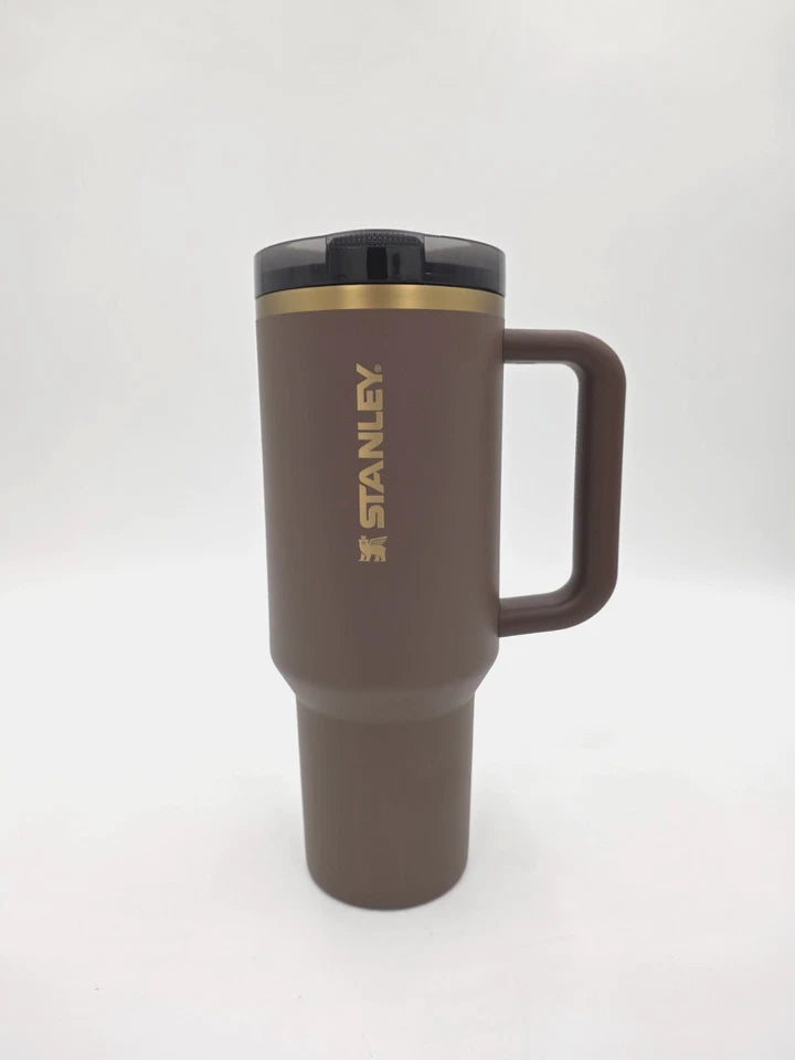 Stanley ProTour Flip Straw 40 Oz Tumbler in Espresso Gold