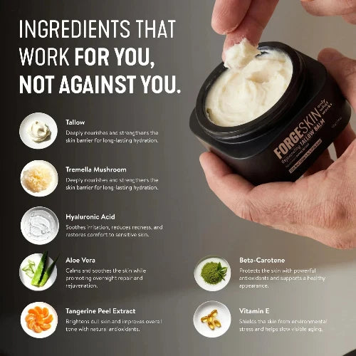 Forge Skin Men’s Face Cream – Beef Tallow Moisturizing Face Balm, 50g