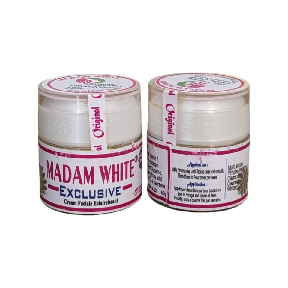 X 2 Madam White Exclusive Flawless Face Cream - 120g Total