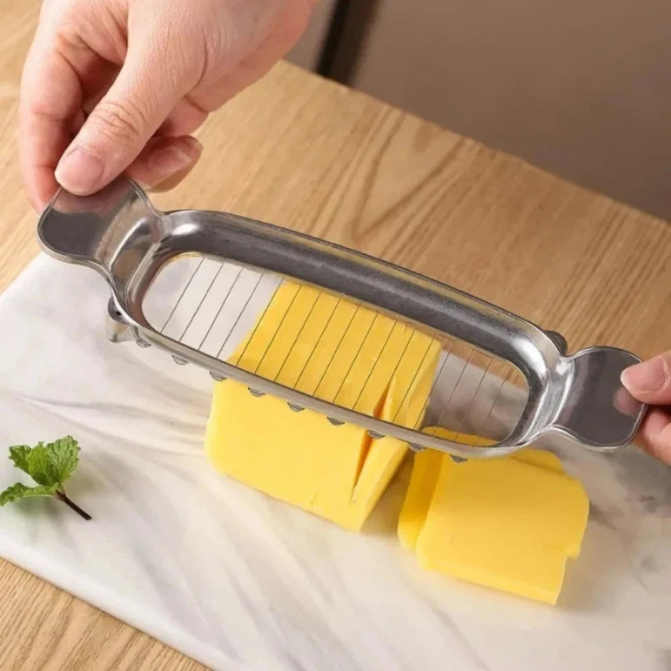 Stainless Steel Butter Slicer: Effortless Cheese Cutter Kitchen Tool