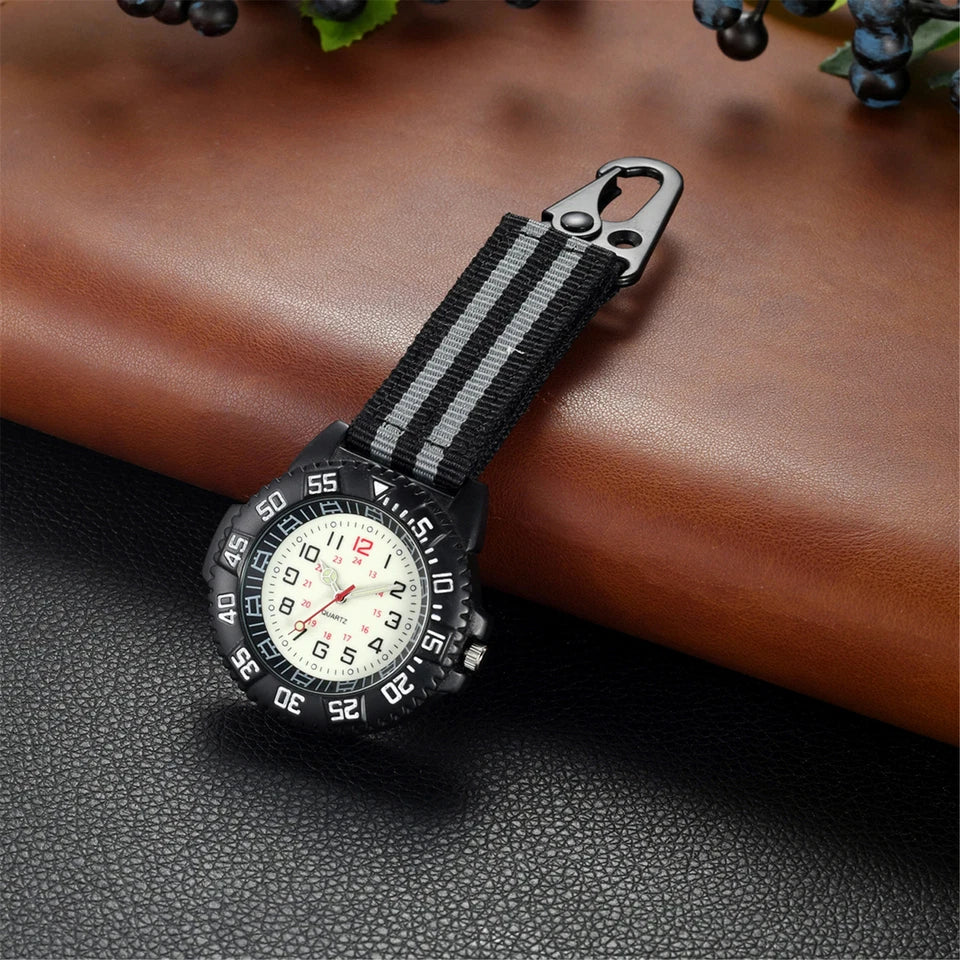 Clip-On Carabiner Quartz Analog Watch – Your Ultimate Outdoor Companion